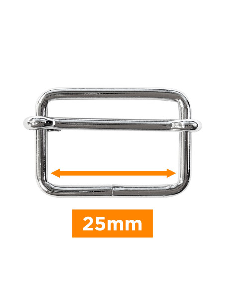 Boucle coulissante - Argent 25 mm
