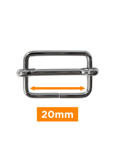 Boucle coulissante - Argent 20 mm