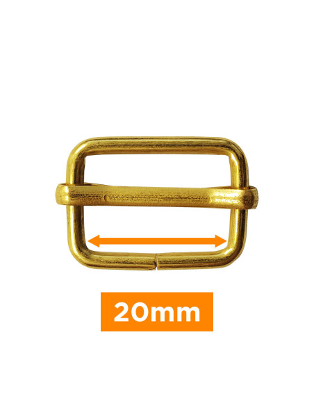 Boucle coulissante - Or 20 mm