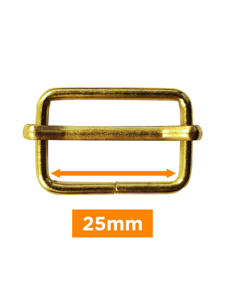 Boucle coulissante - Or 25 mm