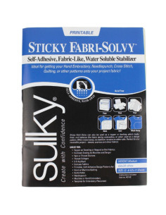 Set de 12 feuilles de stabilisateur Sulky Sticky Fabri Solvy