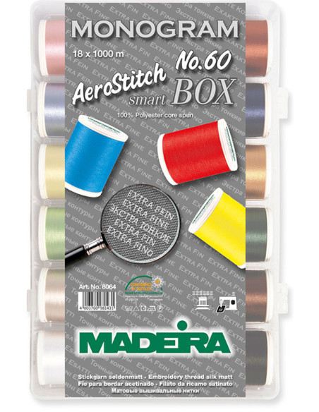 Valise de fils à broder SmartBox Monogram AeroStitch Madeira