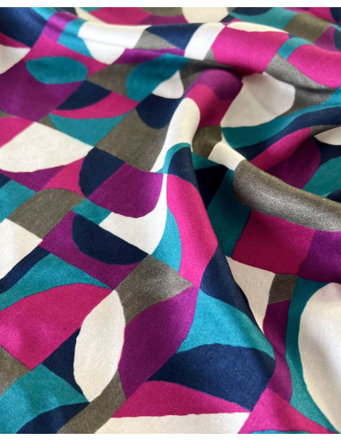 Tissu satin viscose Néo Pop - My Dress Made