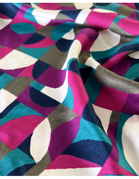 Tissu satin viscose Néo Pop - My Dress Made