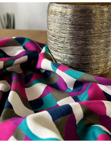 Tissu satin viscose Néo Pop - My Dress Made