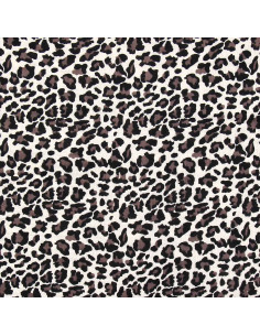 Tissu double gaze imprimé - Sauvage écru 2