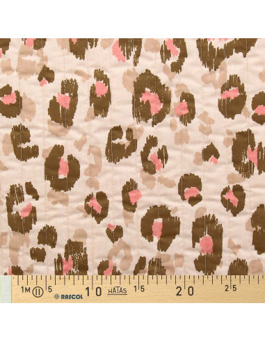 Tissu coton matelassé - Karula lin et vert