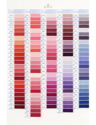 Nuancier 500 coloris moulinés et perlé DMC