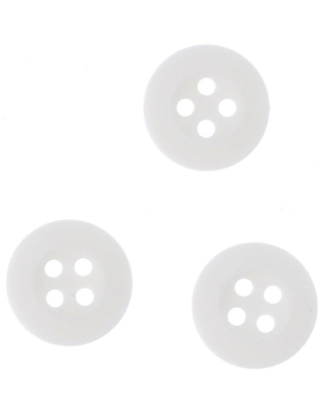 Boutons blancs souples à coudre pour pyjamas et homewear Bohin