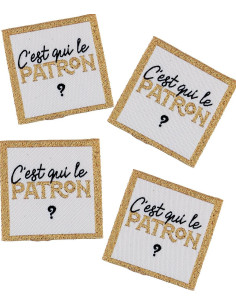 Lot de 4 étiquettes à coudre - C´est qui le patron