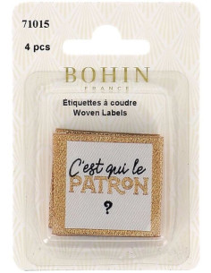 Lot de 4 étiquettes à coudre - C´est qui le patron 2