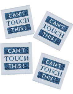 Lot de 4 étiquettes à coudre - Can´t touch this !