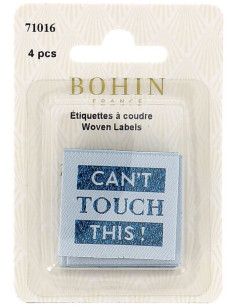 Lot de 4 étiquettes à coudre - Can´t touch this ! 2
