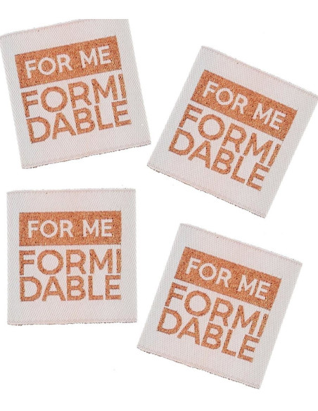 Lot de 4 étiquettes à coudre - For me formidable