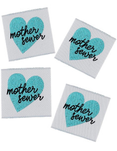 Lot de 4 étiquettes à coudre - Mother sewer