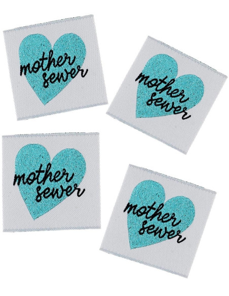 Lot de 4 étiquettes à coudre - Mother sewer