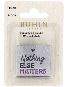 Lot de 4 étiquettes à coudre - Nothing Else Matters 2