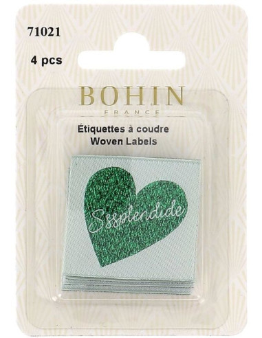 Lot de 4 étiquettes à coudre - Splendide