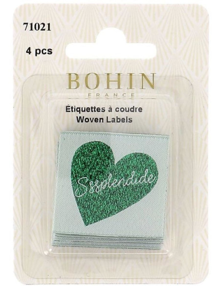 Lot de 4 étiquettes à coudre - Splendide