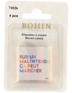 Lot de 4 étiquettes à coudre - Sur un malentendu ça peut marcher 2