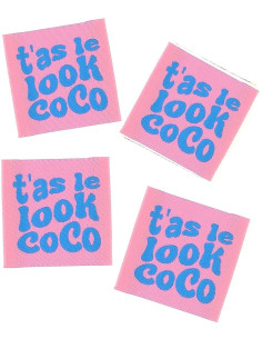 Lot de 4 étiquettes à coudre - T´as le look coco
