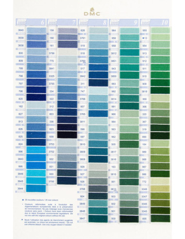 Nuancier 500 coloris moulinés et perlé DMC