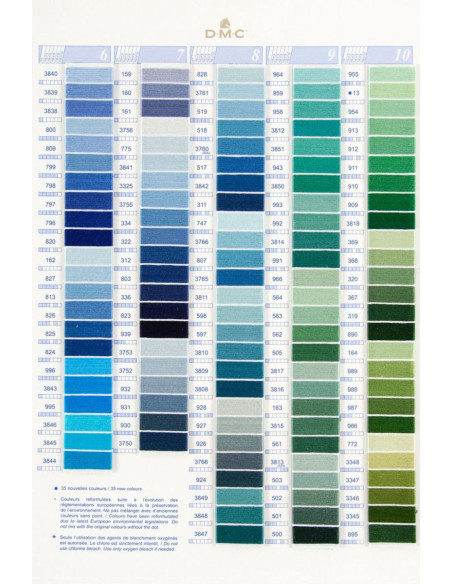 Nuancier 500 coloris moulinés et perlé DMC