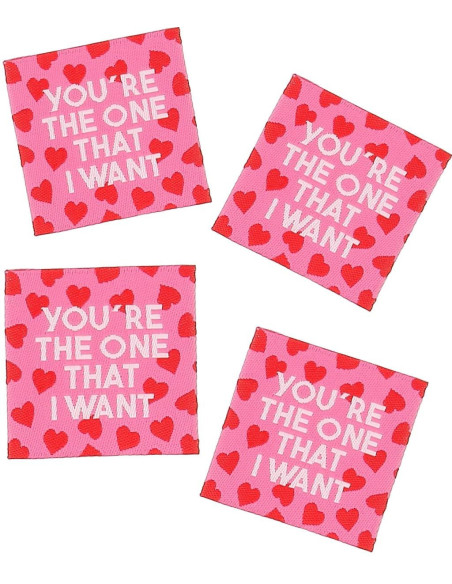 Lot de 4 étiquettes à coudre - You´re the one that I want