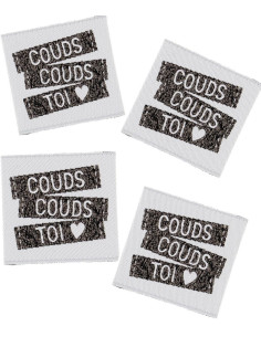 Lot de 4 étiquettes à coudre - Couds couds toi
