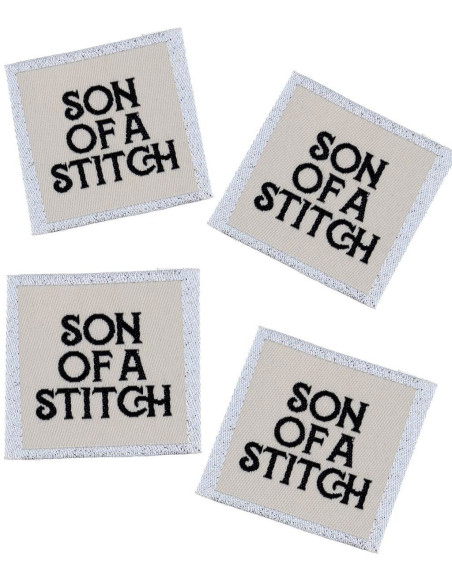 Lot de 4 étiquettes à coudre - Son of a stitch