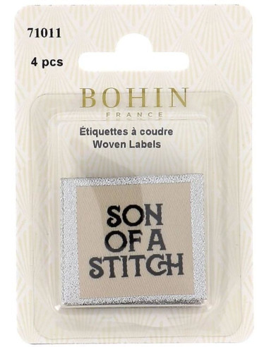 Lot de 4 étiquettes à coudre - Son of a stitch