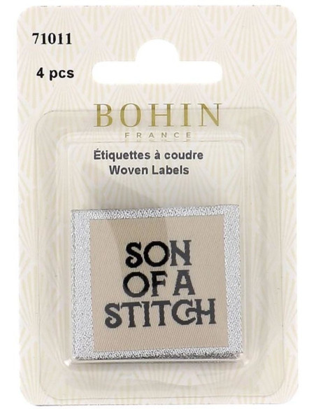 Lot de 4 étiquettes à coudre - Son of a stitch