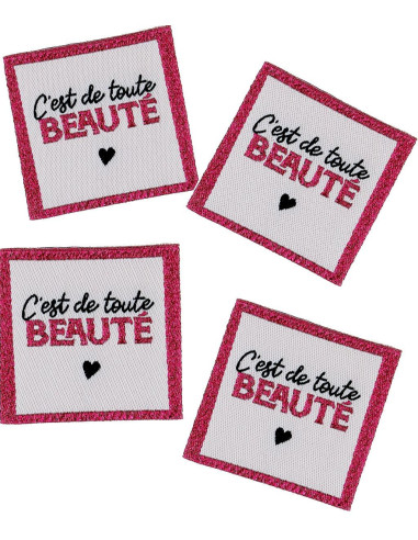 Lot de 4 étiquettes à coudre - C´est de toute beauté