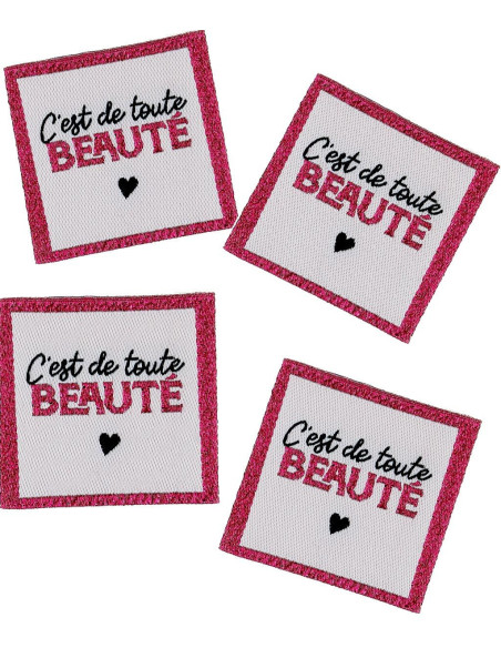 Lot de 4 étiquettes à coudre - C´est de toute beauté