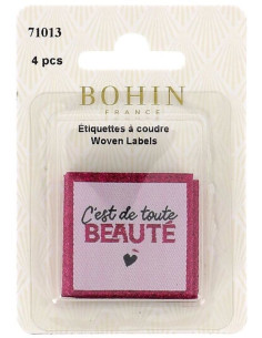 Lot de 4 étiquettes à coudre - C´est de toute beauté 2