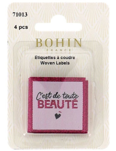 Lot de 4 étiquettes à coudre - C´est de toute beauté