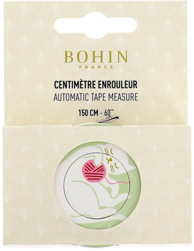 Mètre ruban enrouleur 150 cm Chat pelote Bohin