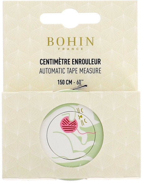 Mètre ruban enrouleur 150 cm Chat pelote Bohin
