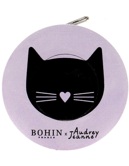 Mètre ruban enrouleur 150 cm Chat noir Bohin