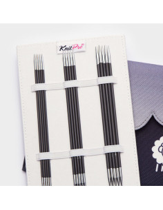 Pochette aiguilles doubles pointes KnitPro carbone 2