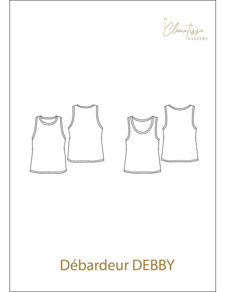 Patron de débardeur Debby - Clématisse Pattern