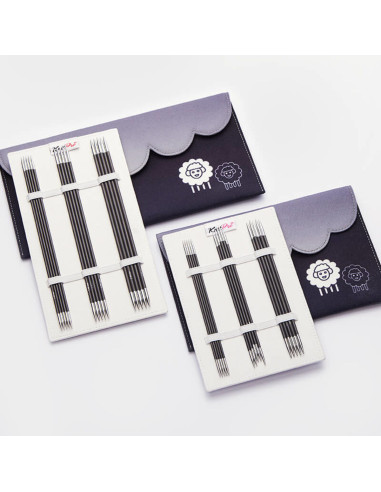 Pochette aiguilles doubles pointes KnitPro carbone