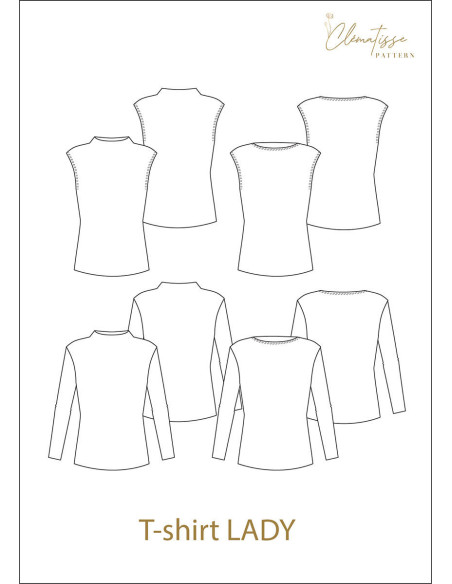 Patron de T-shirt Lady - Clématisse Pattern