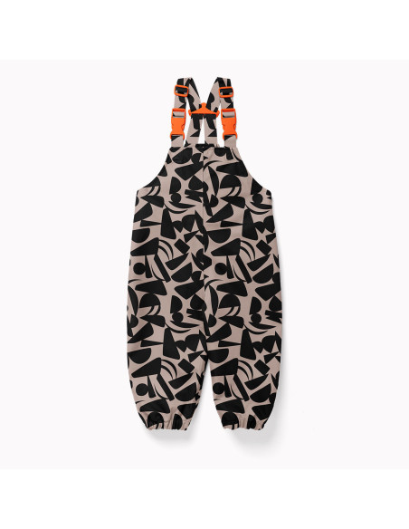 Tissu imperméable pour ciré - Jamo gris et noir
