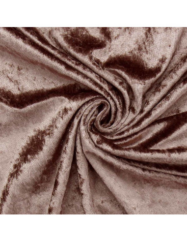 Tissus panne de velours - Taupe