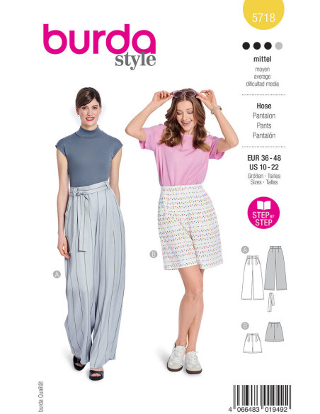 Patron de pantalon - Burda 5718