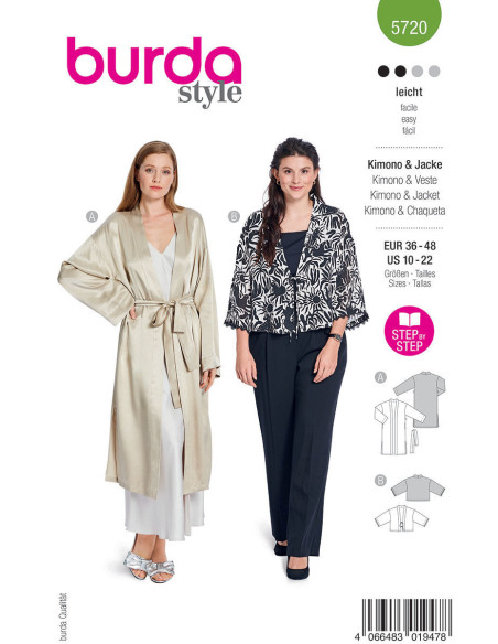 Patron de veste - Burda 5720