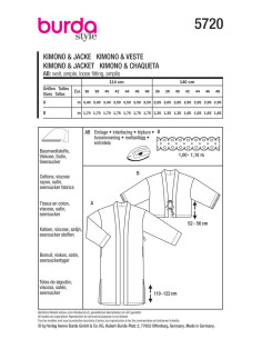 Patron de veste - Burda 5720 2