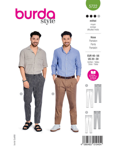 Patron de pantalon - Burda 5722