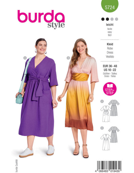 Patron de robe - Burda 5724